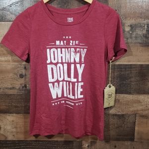 True craft NWT Johnny, Dolly, Willie graphic size small & X-small